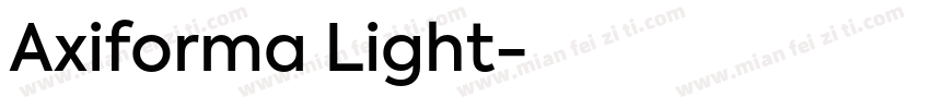 Axiforma Light字体转换
